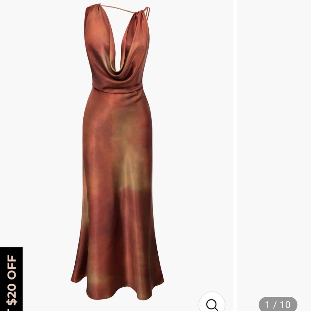 Copper Cowl Neck Gown